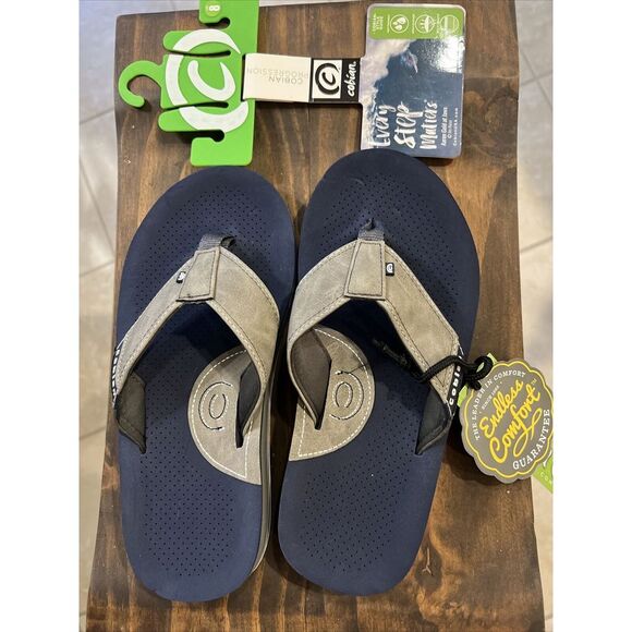 Cobian Men\'s Flip-Flops Sandals Shoes Size 8 EU 40 Blue/Gray‎ ARV 2 main image 4